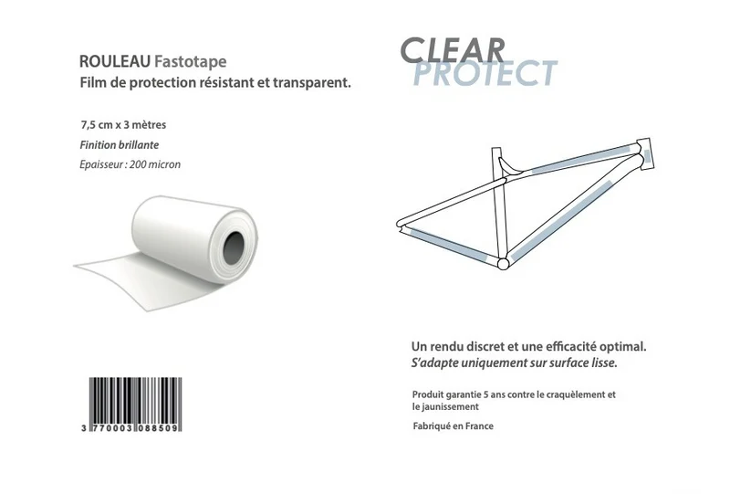 Fastotape protective roll glossy finish