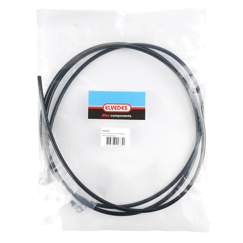 Kit Durite De Remplacement Elvedes Pour Frein Hydraulique Magura Noir 2000 mm (Inclus Banjo)
