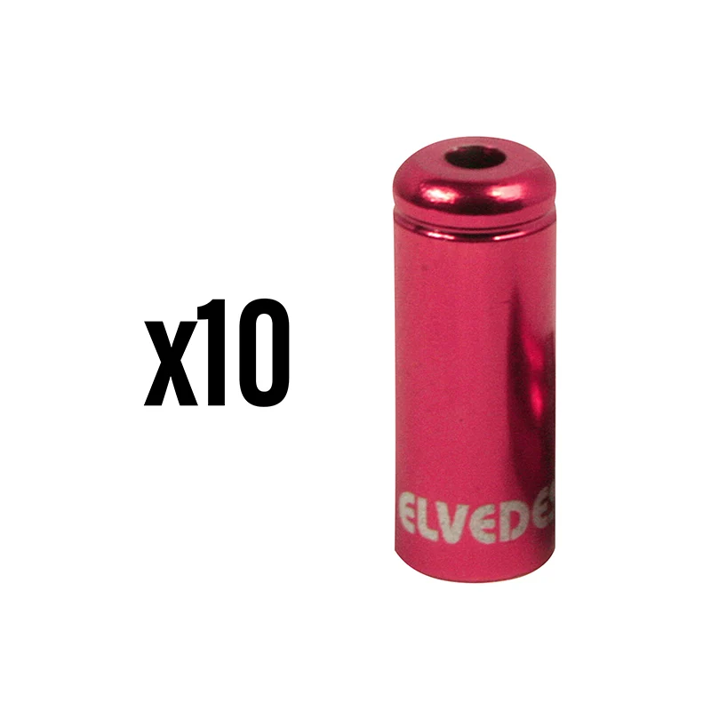 Embout De Gaine De Frein 5 mm Alu Rouge Étanche (Vendu Par 10) -Elvedes-