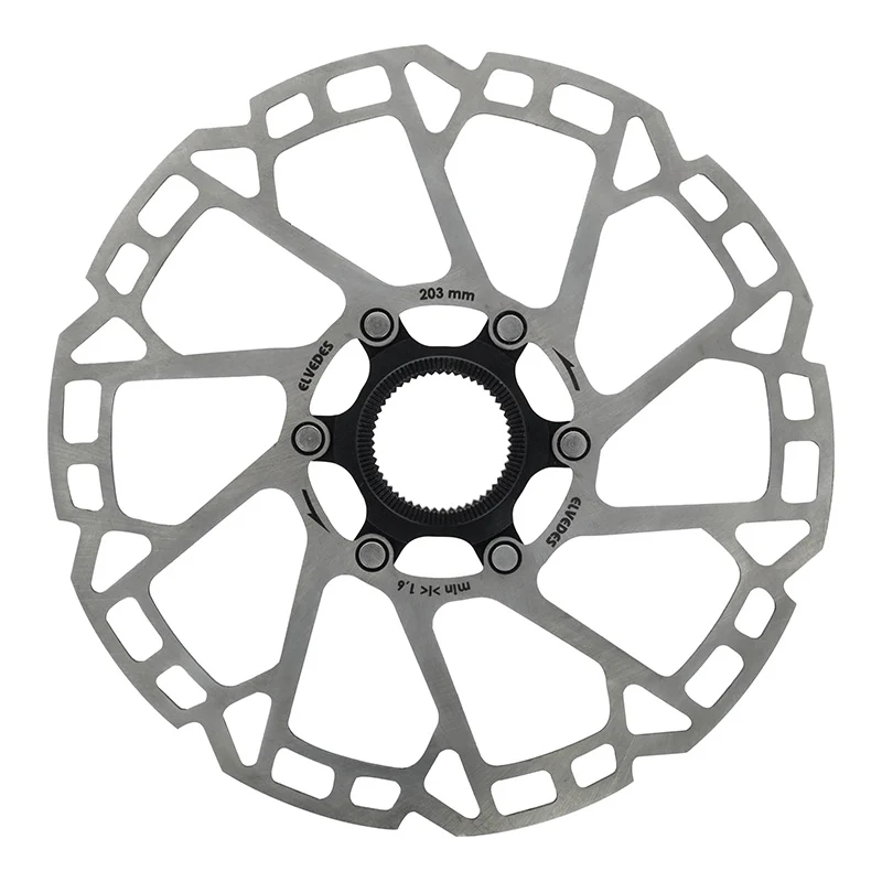 Disque De Frein VTT Centerlock Elvedes 203 mm Argent -Épaisseur 1.8 mm-