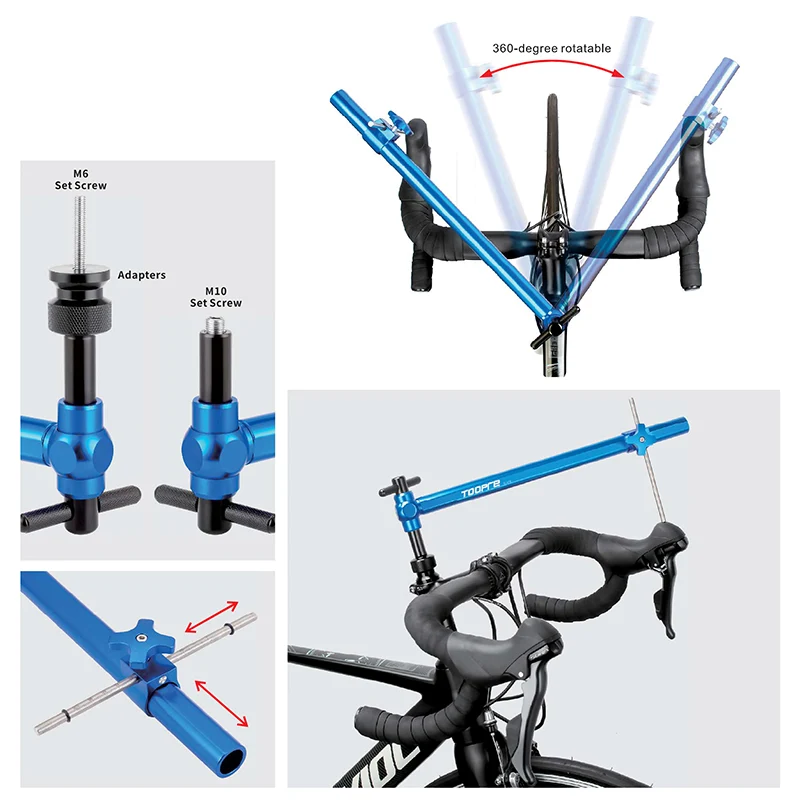 Outil Pour Alignement-Inclinaison Levier-Manette Vélo Toopre A Fixer Sur Jeu De Direction M6-M10 (Vendu A L'Unite) -Rotation 360°