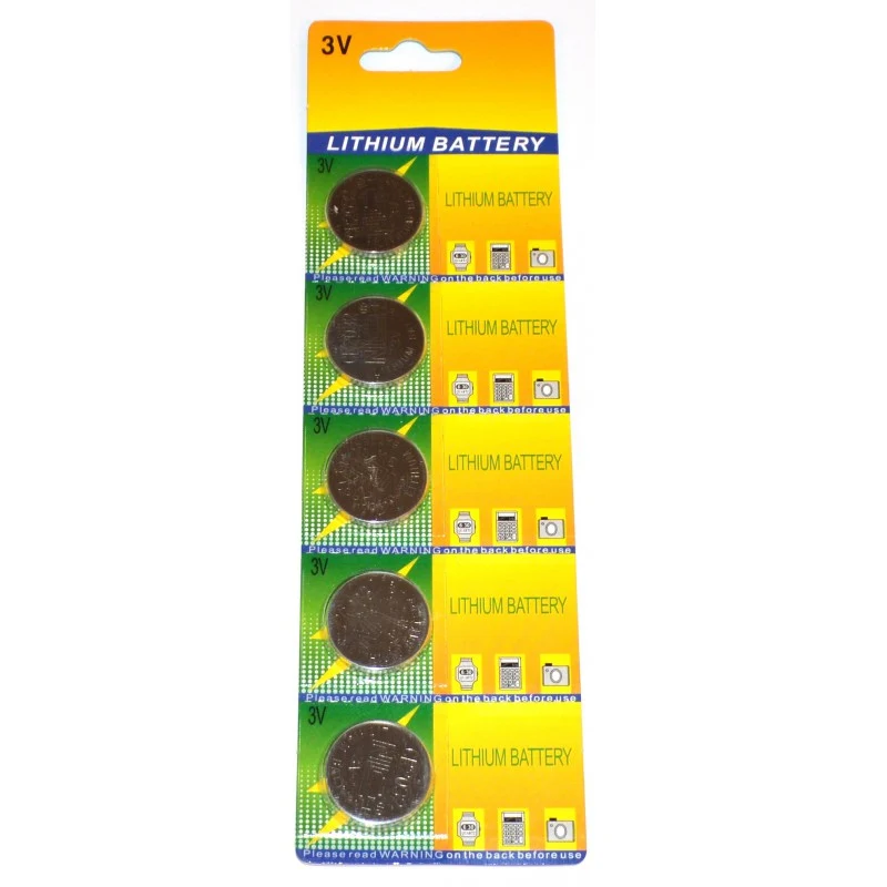 Pack of 5 CR2032 Lithium batteries