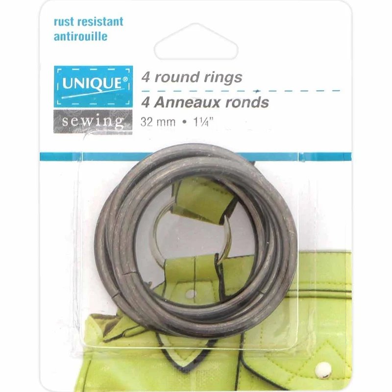 UNIQUE | Anneaux ronds | 32 mm (1 1/4″) | 4 pièces.
