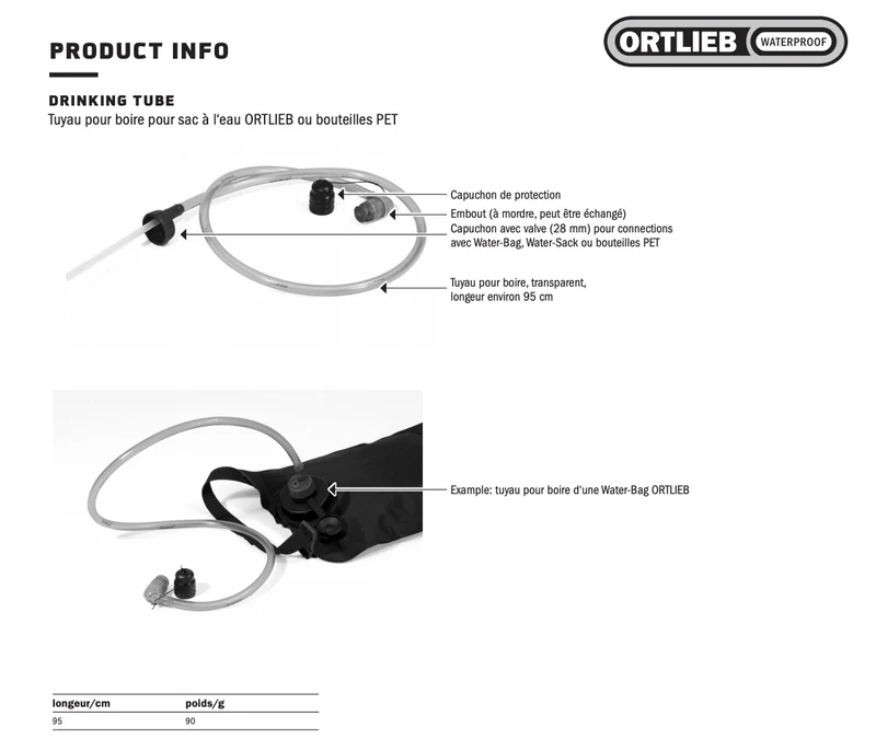 Ortlieb hydration tube
