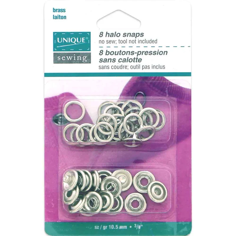 UNIQUE | Boutons-Pression Émaillés Sans Couture | 11 mm (3⁄8″) | 8 Paires