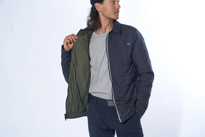 Reversible jacket Chrome Two Way Insulated Shacket