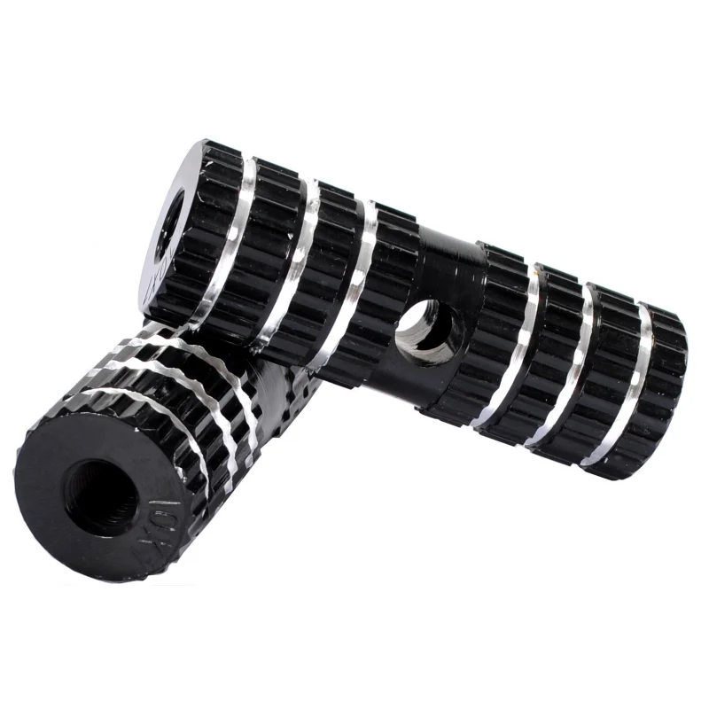 Pair of Aluminum M10 Footrests Black