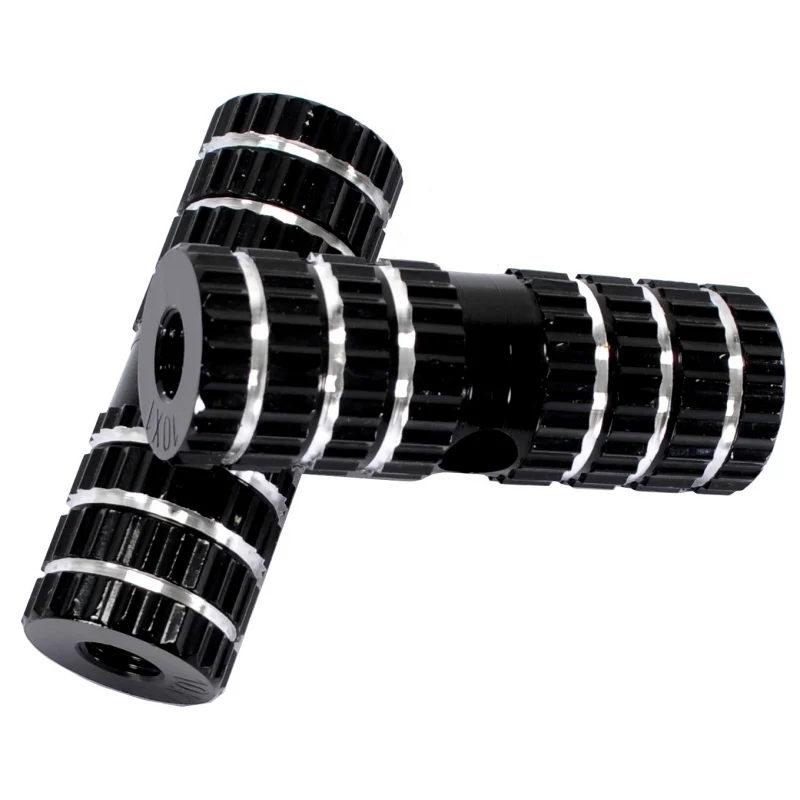 Pair of Aluminum M10 Footrests Black