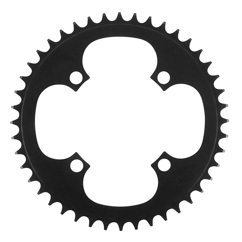 Plateau VAE-E-Bike 4 branches Ø 104 Pour Bosch - Brose - Yamaha - Bafang Esjot 44 dents Mono Noir Alu (2.38 - 1-2X3-32" - 5.65  1-2X11-128")