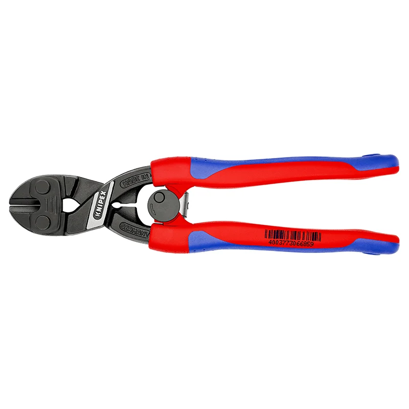 Pince Coupe Boulon Pro Knipex Compact Cobolt 200 mm Noir Antirouille Pour Épaisseur Materiau De 3,6 A 6,0 mm Avec Poignée Ergonomique Et Ressort (71 12 200) -Made In Germany-