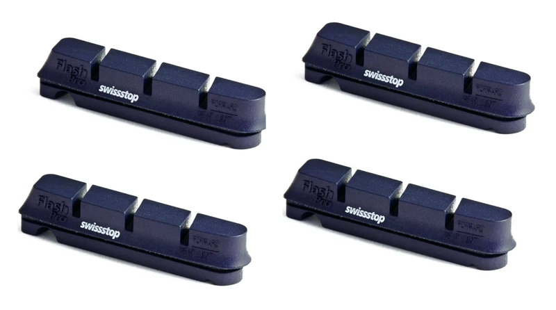 Pack of 4 SwissStop cartridges type Shimano Flash Pro Black for aluminum rims