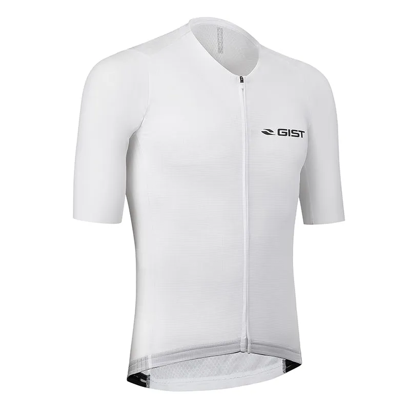 Maillot Gist Été Podium Manches Courtes Zip Total Blanc XL