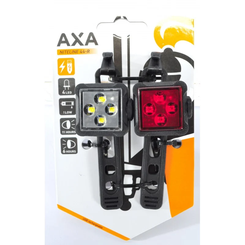 AXA Nite Line 44-R 4 LED front and rear bike light kit