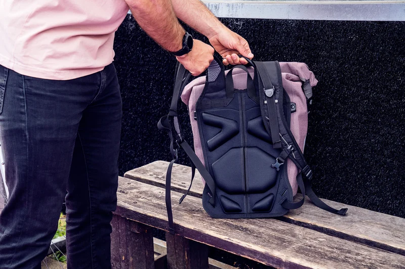 Ortlieb bicycle bag carrying system