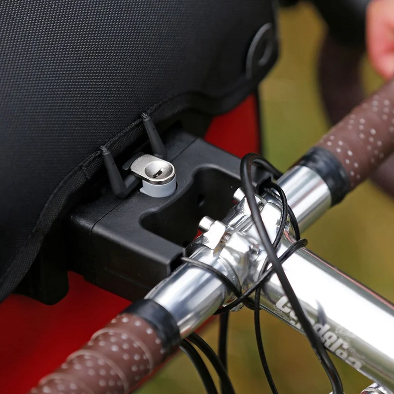 Ortlieb handlebar bag holder with lock