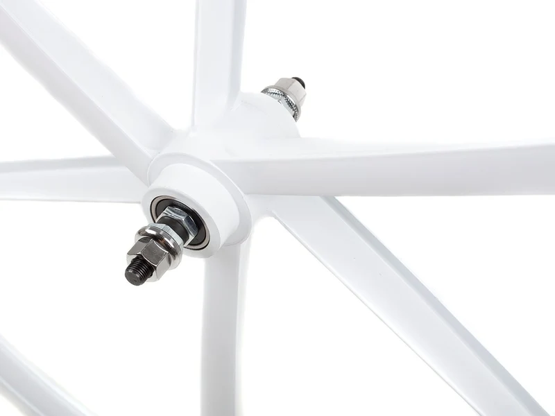 White 6 Spoke spoke wheel
