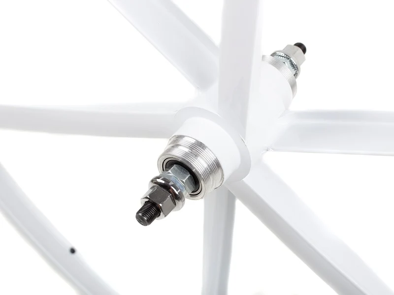 White 6 Spoke spoke wheel