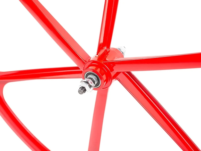 6 Spoke red wheel