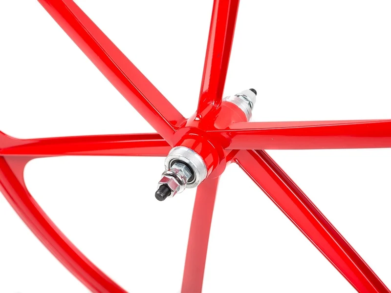6 Spoke red wheel