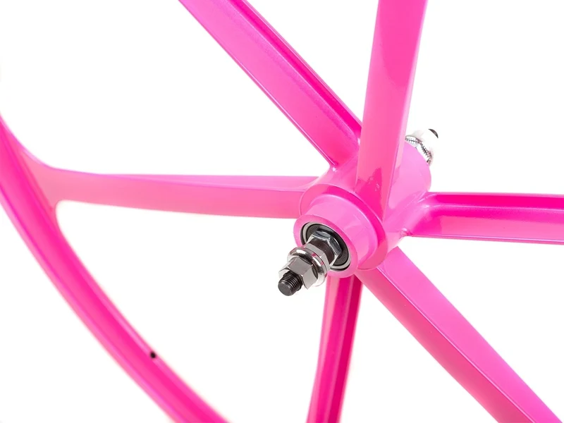 6 Spoke pink spoke wheel
