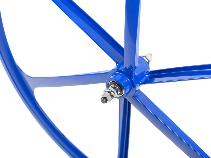 6 Spoke blue spoke wheel