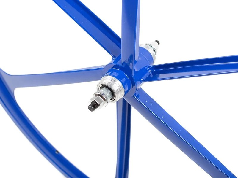 6 Spoke blue spoke wheel