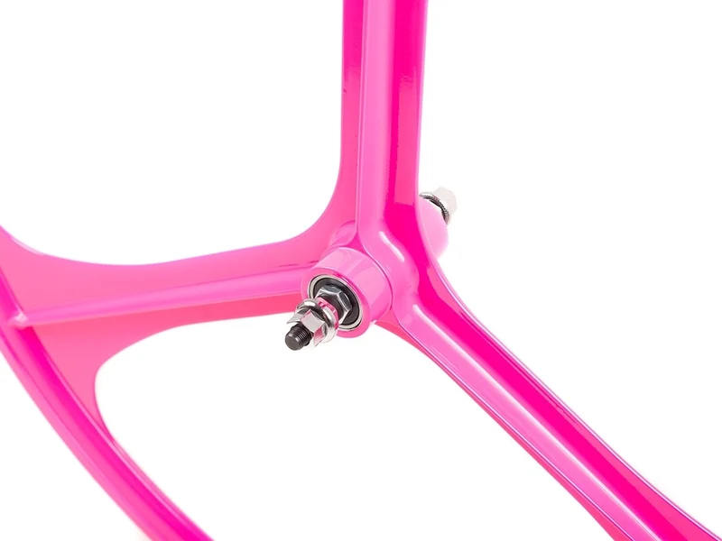3 Spoke pink spoke wheel