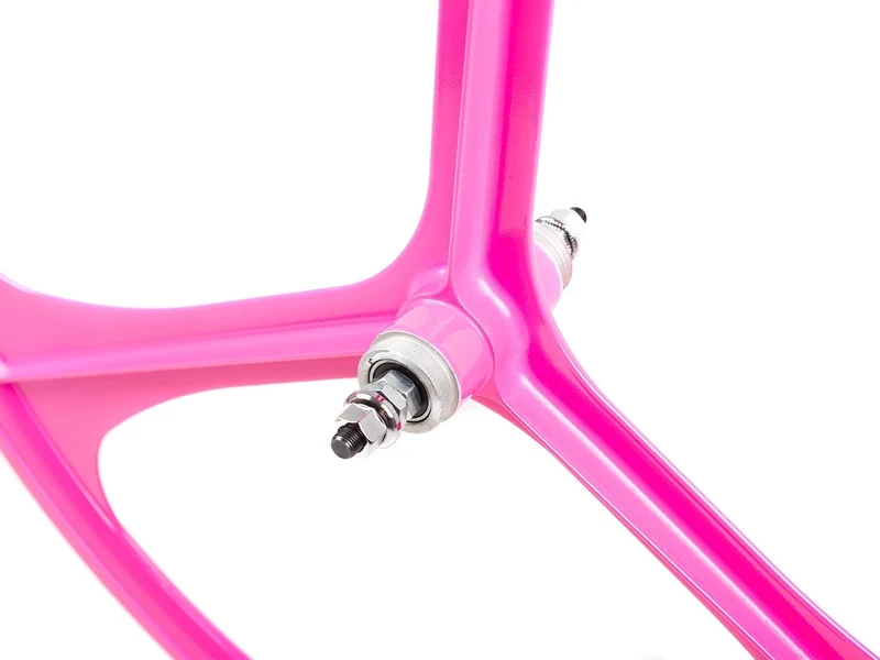 3 Spoke pink spoke wheel