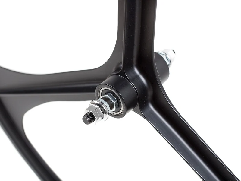 3 Spoke black wheel