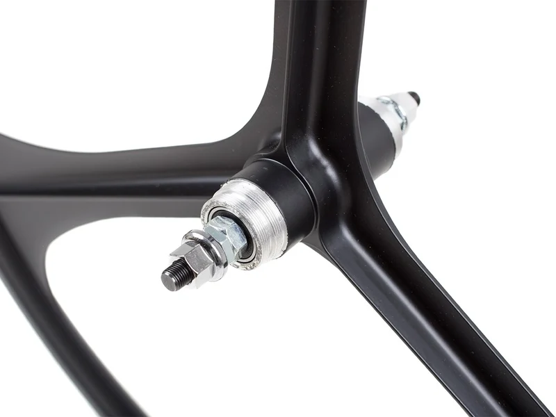 3 Spoke black wheel