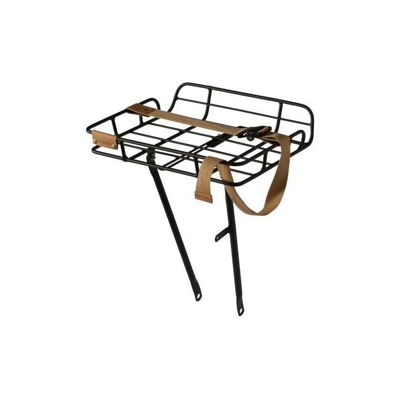 Basil Portland front rack matt black with borders