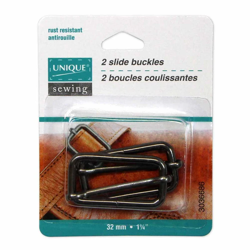 UNIQUE | 2 Boucles Coulissantes | Métal - 32mm (11⁄4″) | 2 Pièces