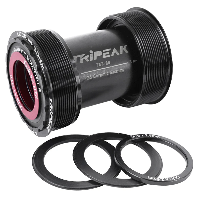 Cuvette Intégré Boîtier Filete Route Tripeak 3En1 Céramique Boite De 86-92 mm Diam T47 mm Pour Axe 24 mm, 28.99 mm, 30 mm (Compatible Sram Dub, Rotor 3D, Shimano, Colnago, Trek, Seka)