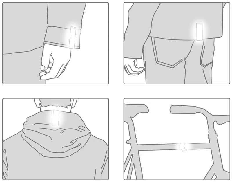BOOKMAN White Reflector Clip