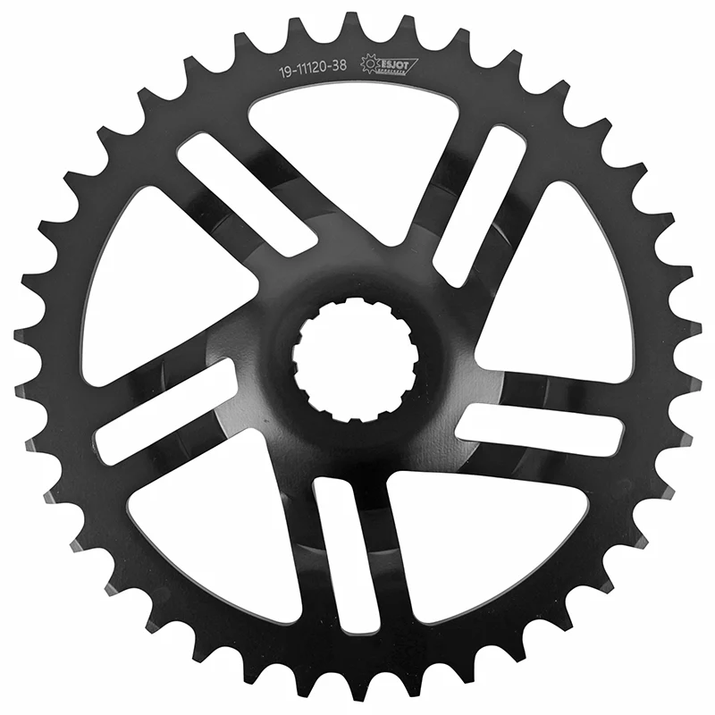 Plateau VAE-E-Bike Direct Mount Pour Bosch Esjot 38 dents Mono Noir Acier (3.30 - 1-2"X1-8") (3Ème Generation) Sans Rondelle De Deport 2.8 mm Avec 4.8 mm