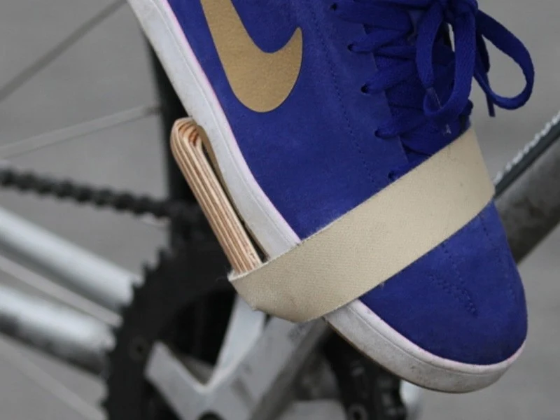 Urban Motorcycle Pedals Raw Wood