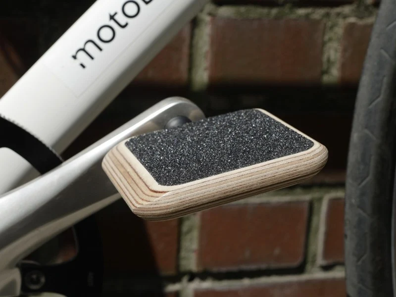 Urban Motorcycle Pedals Raw Wood
