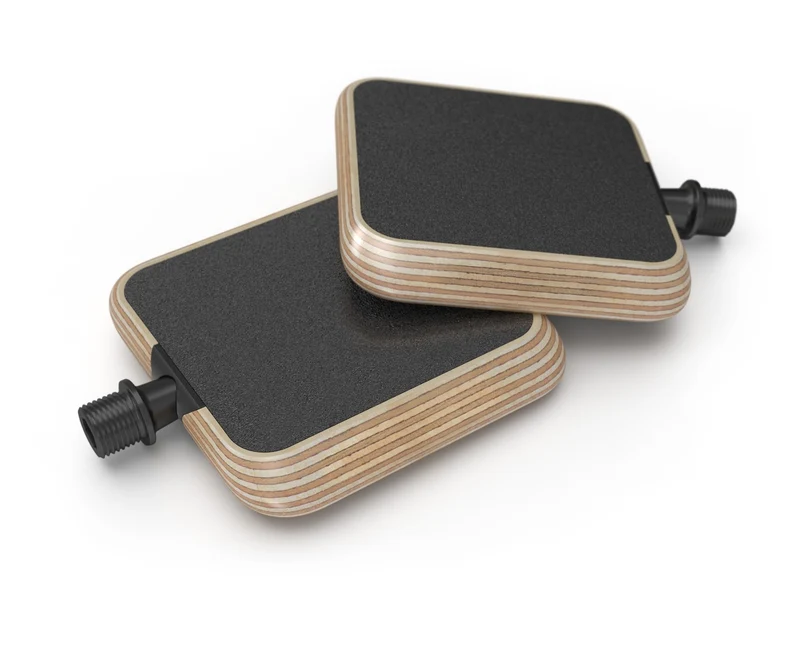 Urban Motorcycle Pedals Raw Wood