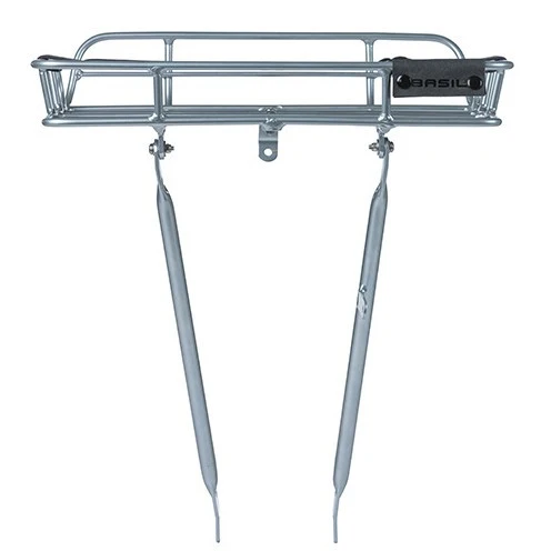 Basil Portland front rack silver with borders