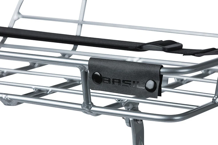 Basil Portland front rack silver with borders