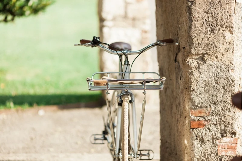 Basil Portland front rack silver with borders