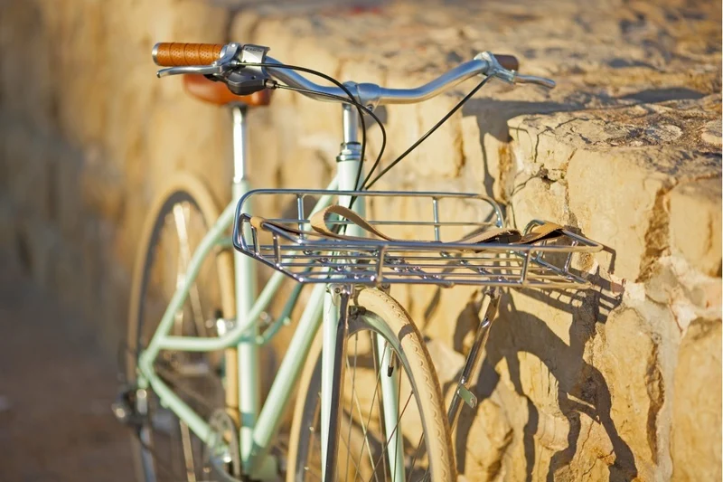 Basil Portland front rack silver with borders