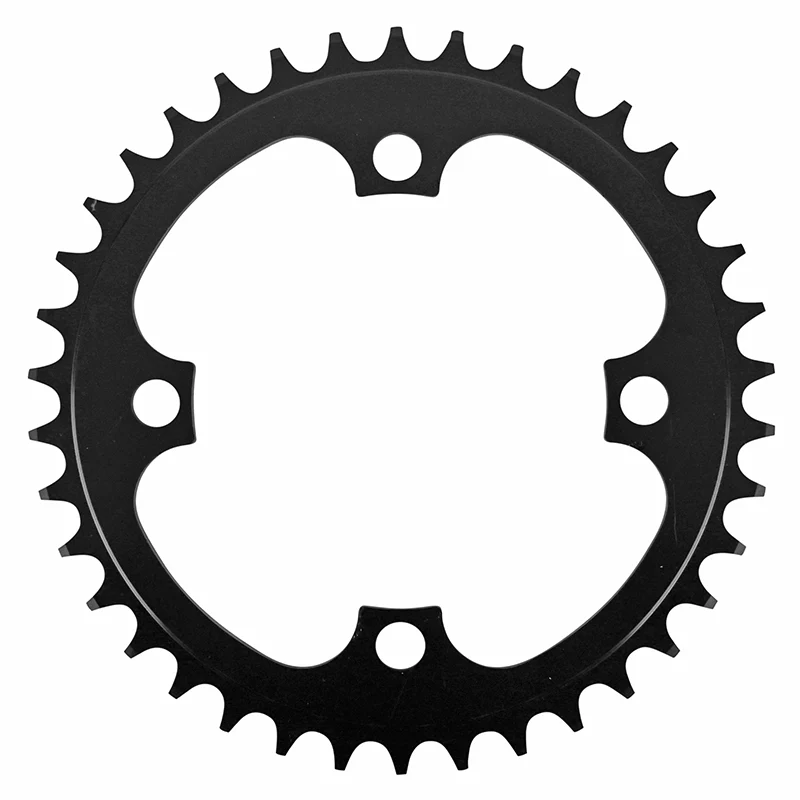 Plateau VAE-E-Bike 4 branches Ø 104 Pour Bosch - Brose - Yamaha -Bafang Esjot 38 dents Mono Noir Alu (2.38 - 1-2X3-32" - 5.65  1-2X11-128")