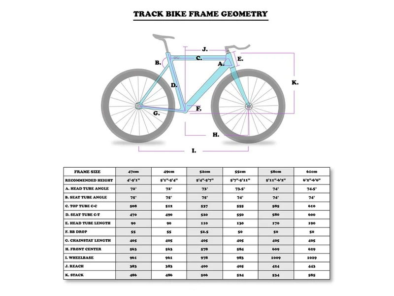 Fixie Bike / Singlespeed 6KU Track White