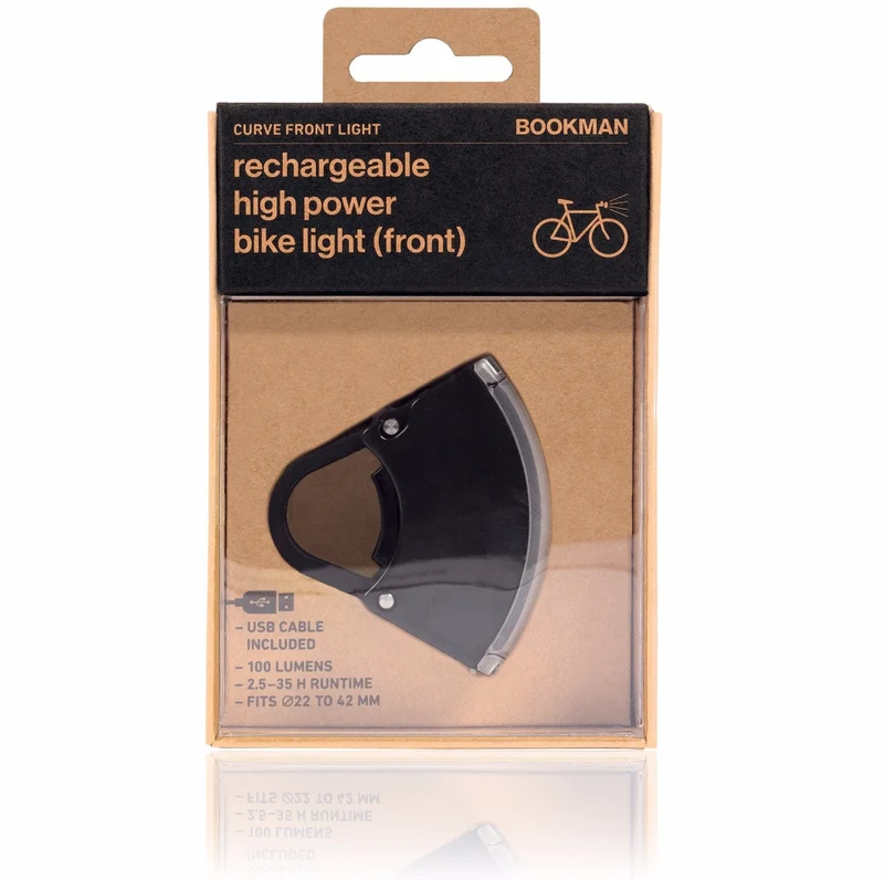 Bookman CURVE front USB bike light