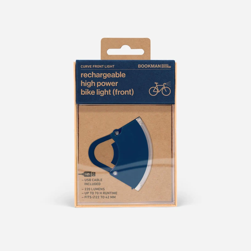 Bookman CURVE front USB bike light