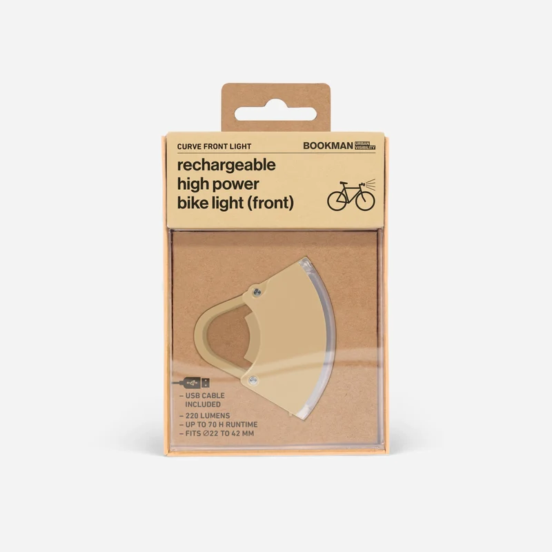 Bookman CURVE front USB bike light