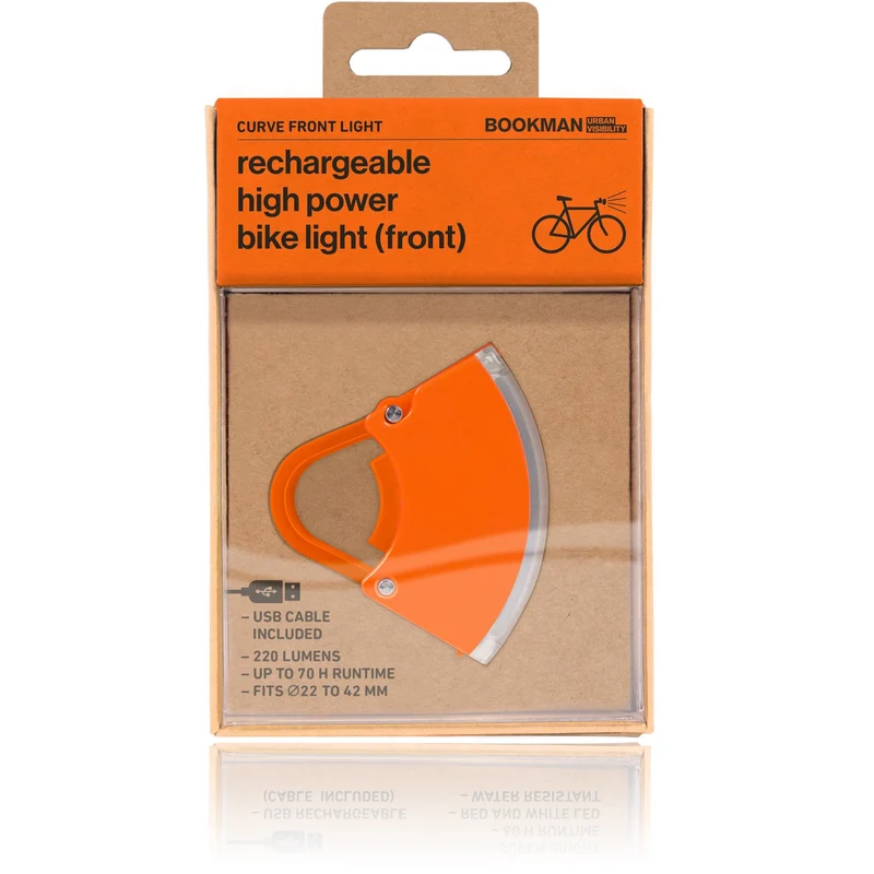 Bookman CURVE front USB bike light