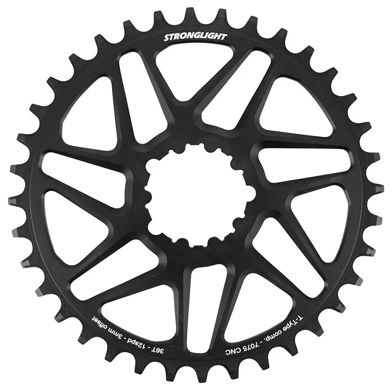 Plateau VTT Direct Mount Pour Sram Sx-Nx-Gx Stronglight Mono Alu Noir 36 dents - Deport 3 mm 12V.