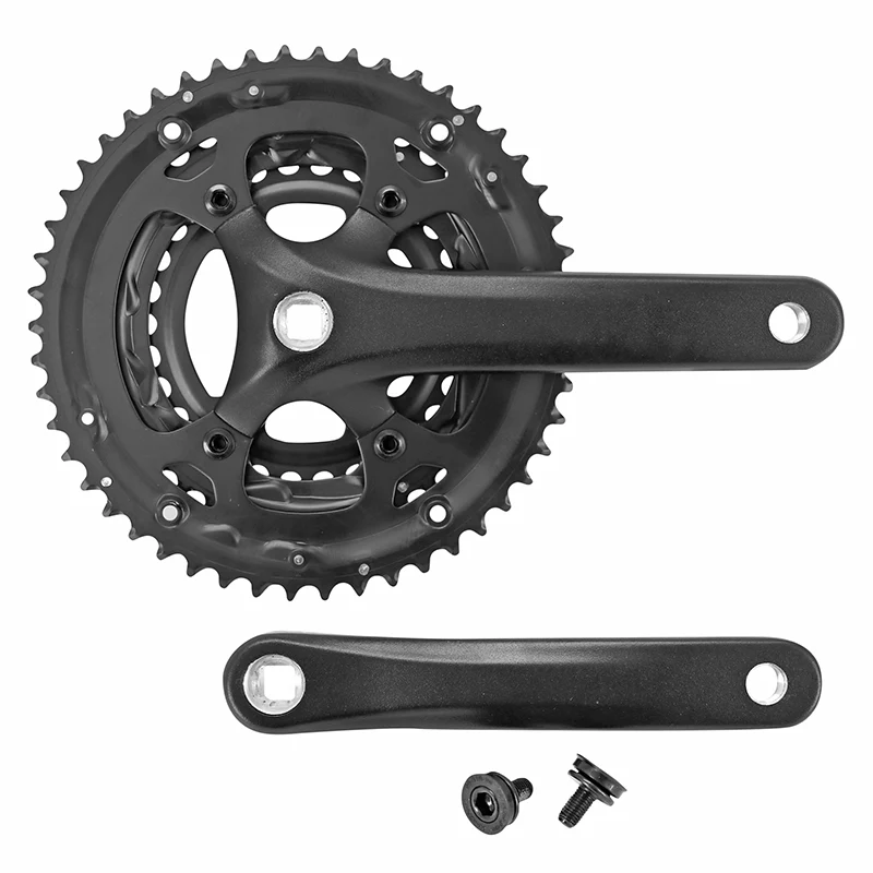 Pédalier Route P2R 8-9V. Alu Noir 172.5 mm 50-39-30 (Boîtier 116 mm) Plateaux Demontables